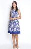 Garden Print Dress - Indigo