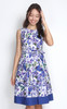 Garden Print Dress - Indigo