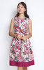 Garden Print Dress - Plum