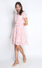 V-Neck Chiffon Dress - Wave Pink