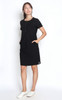 Buttons Tee Dress - Black