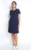 Buttons Tee Dress - Navy