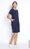 Buttons Tee Dress - Navy