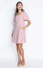 Flutter Sleeves Work Dress - Dusty Pink