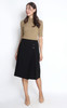 Side Pleat Skirt - Black