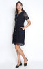 Scallop Lace Dress - Navy