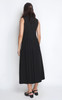 Asymmetrical Tux Midi Dress - Black