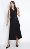 Asymmetrical Tux Midi Dress - Black 