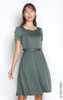 Sweetheart Neckline Dress - Sage