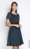 Sweetheart Neckline Dress - Smoky Blue