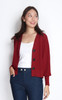 Batwing Knit Cardigan - Burgundy