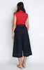 Wide Leg Culottes - Navy