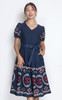 Embroidered Hem Midi Dress