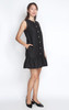 Ruffle Hem Tweed Dress - Black