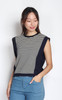 Colourblock Striped Tee - Navy