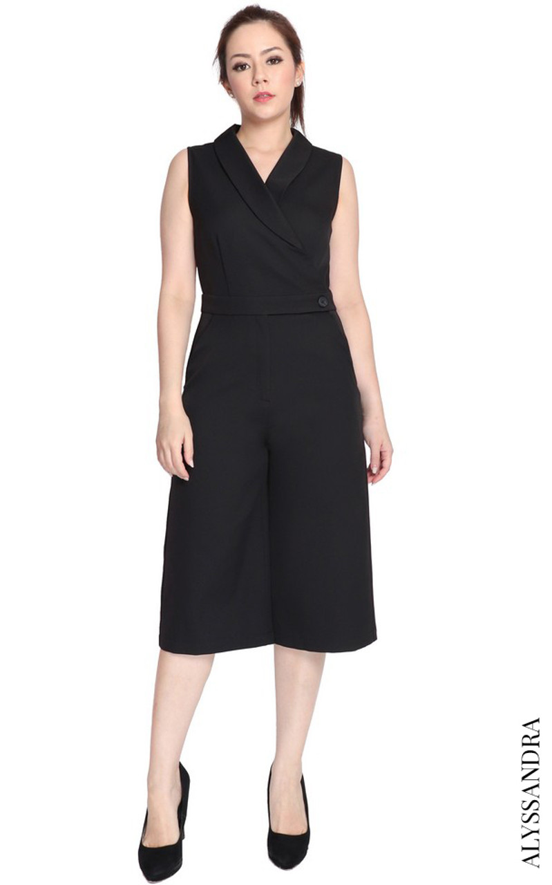 black smart jumpsuit