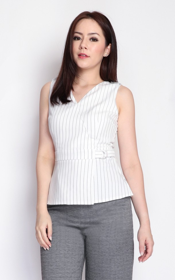 off white peplum top