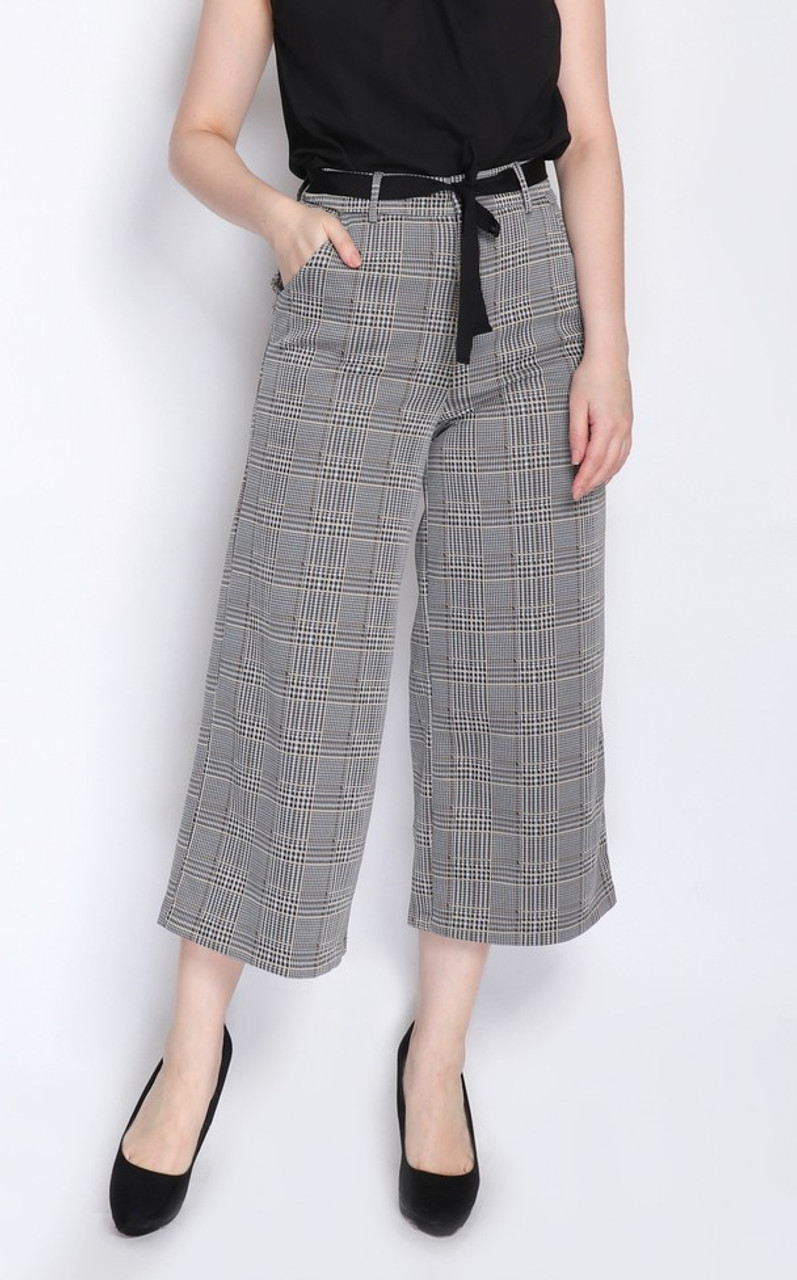 Plaid culottes clearance