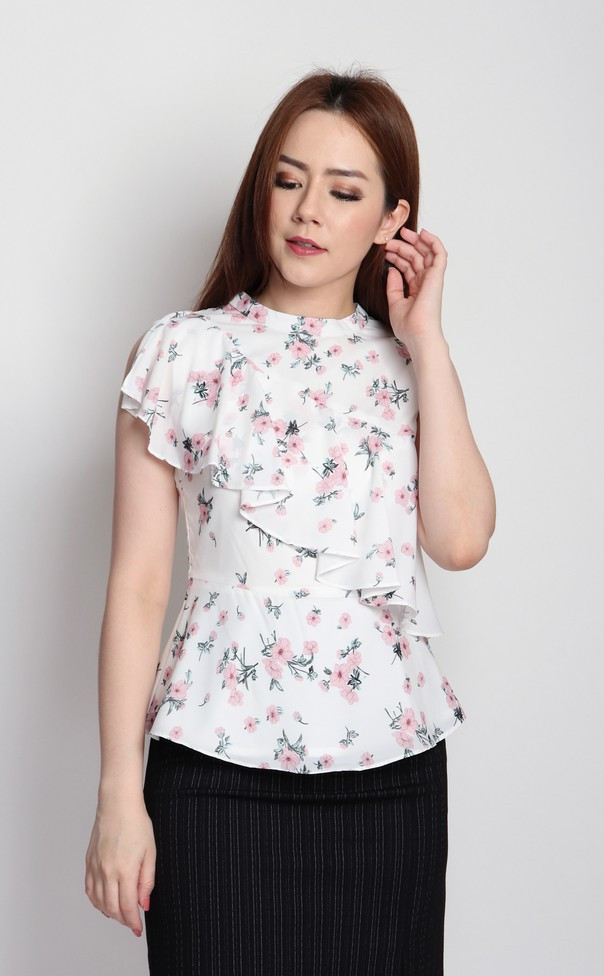 floral peplum top