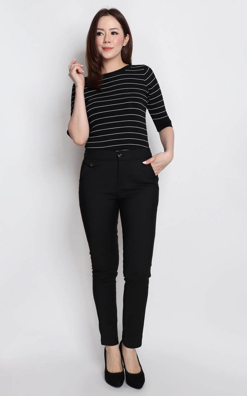 black pencil pants
