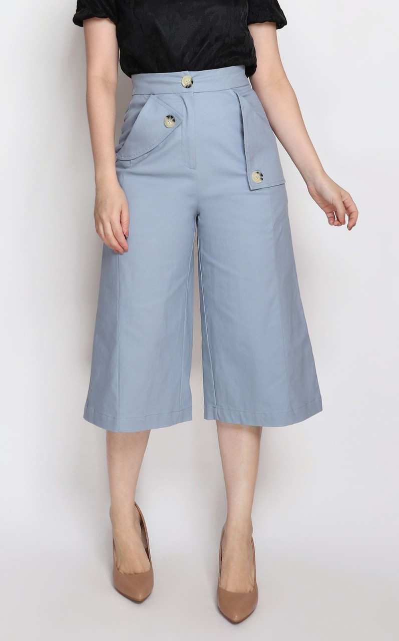 Peg Trousers - Blue, Singapore Online Boutique Office Wear