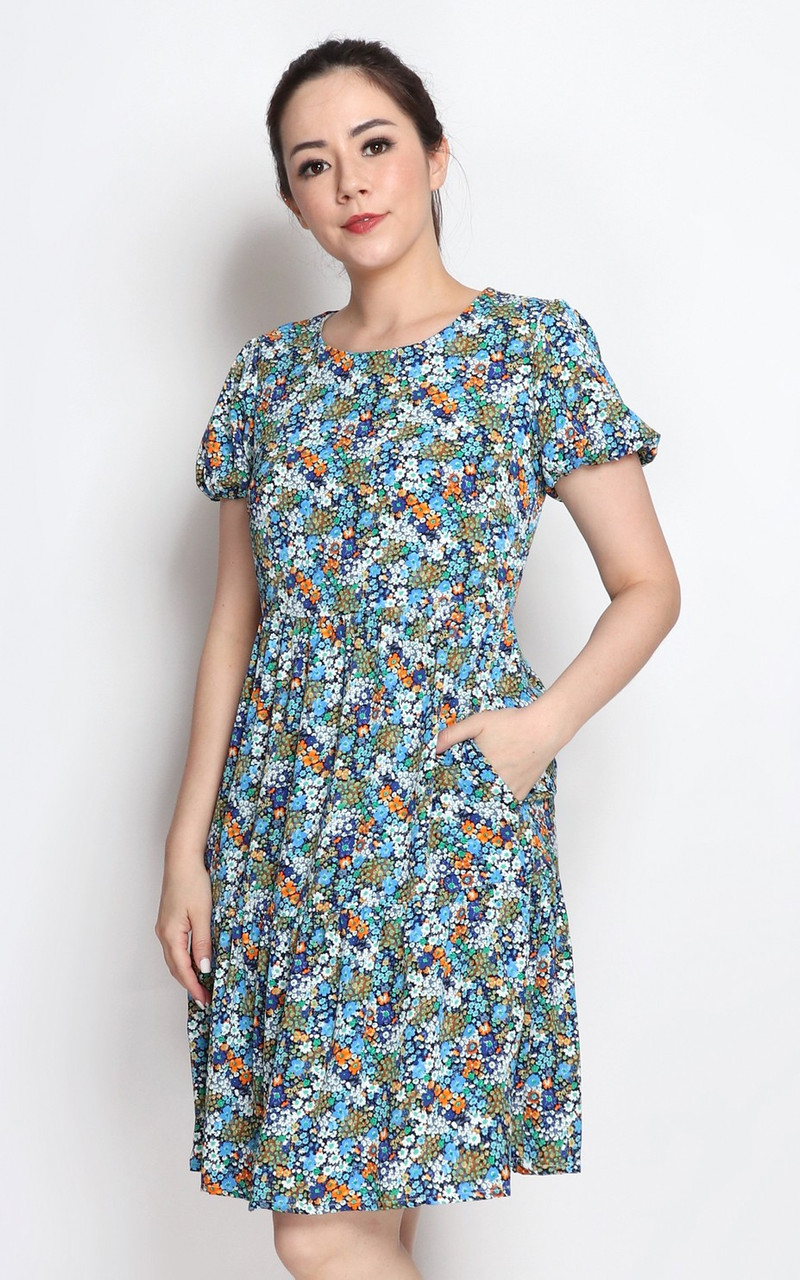 Ditsy Floral Dress - Blue | Online 