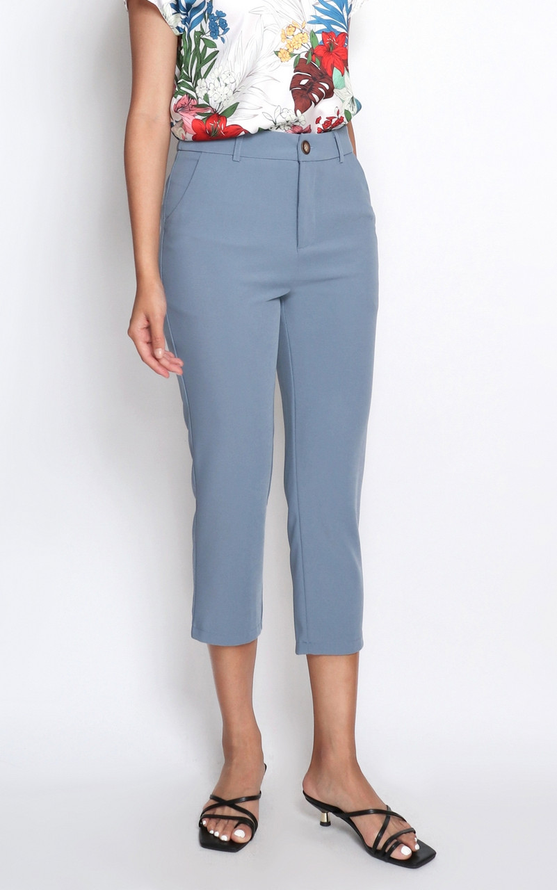 Peg Trousers - Blue  Singapore Online Boutique Office Wear