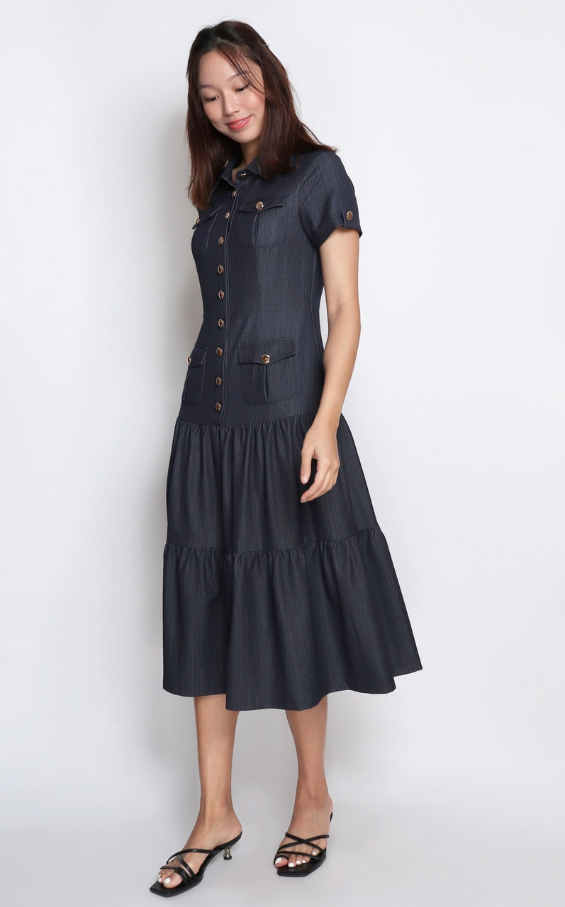 ladies midi shirt dress