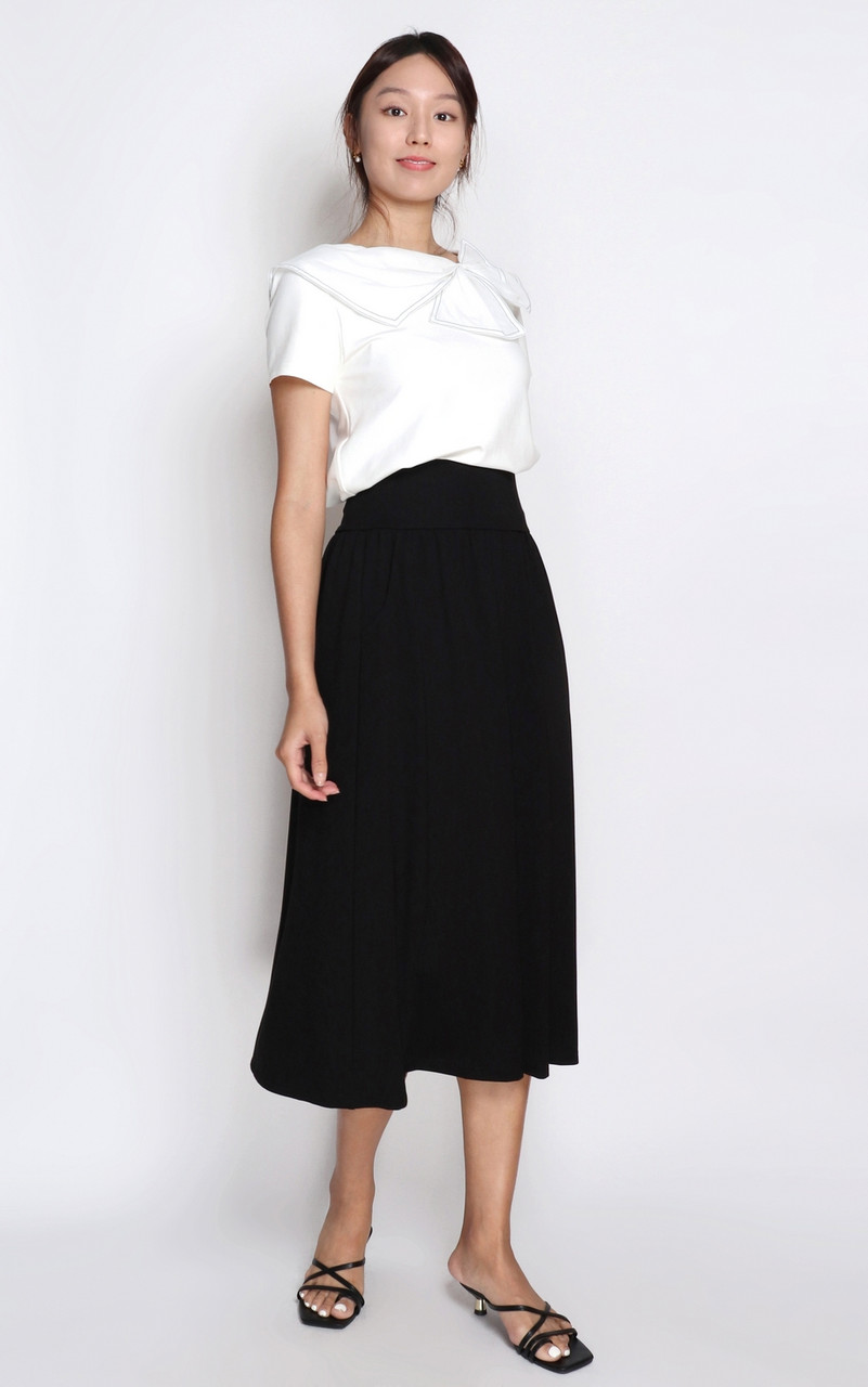 WASHED DOWN MIDI SKIRT