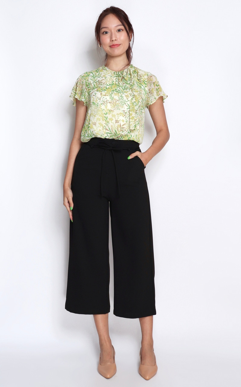 Ribbon Tie Pants - Black | Singapore Online Boutique Office Wear ...