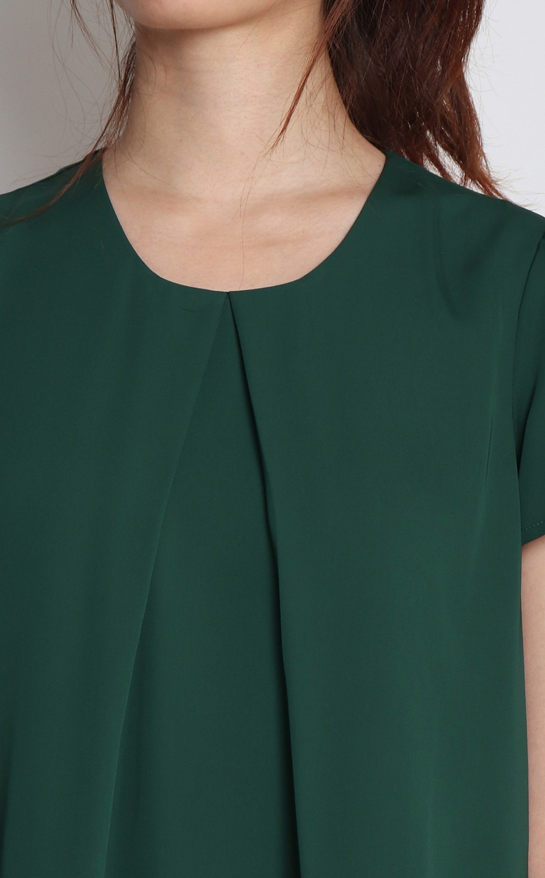 Inverted V Top - Forest Green | Online Boutique for Quality Office Wear ...