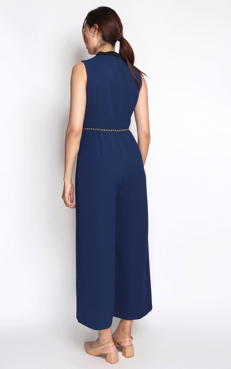 High Neck Jumpsuit - Taupe | Ladies Office Wear Online Singapore