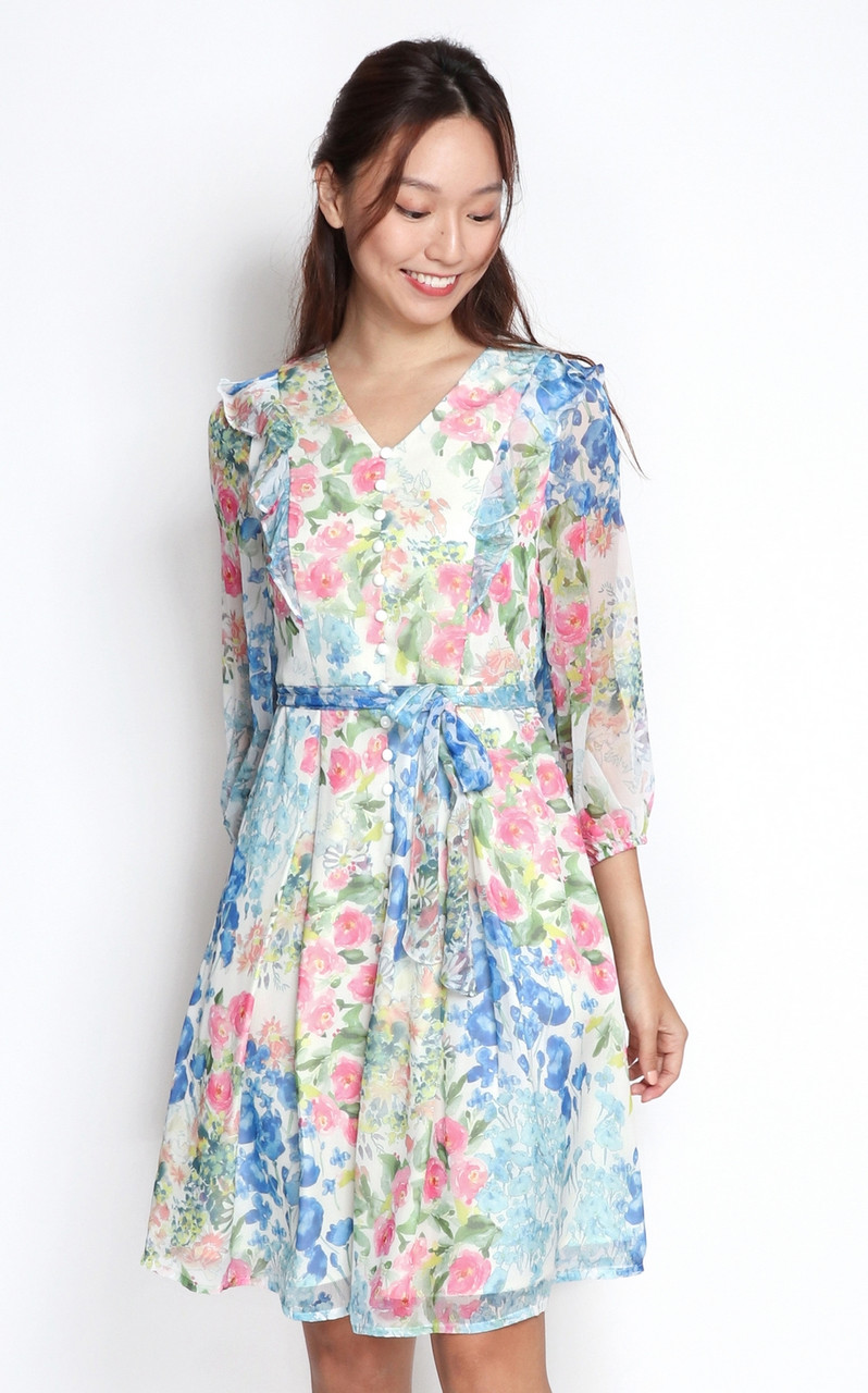 SALE公式 Royal Garden Floral Dress(新品S/cloud