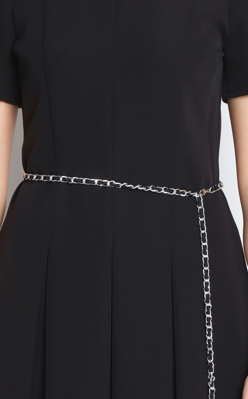 Box Pleated Midi Dress - Black | Singapore Online Work Dresses | ALYSSANDRA