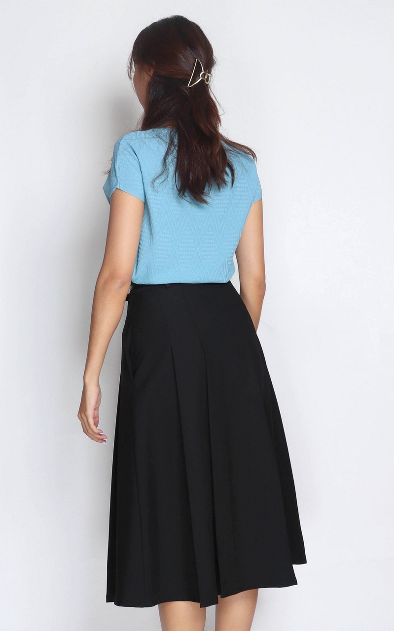 Box Pleated Skirt – Olive | Online Ladies Office Wear