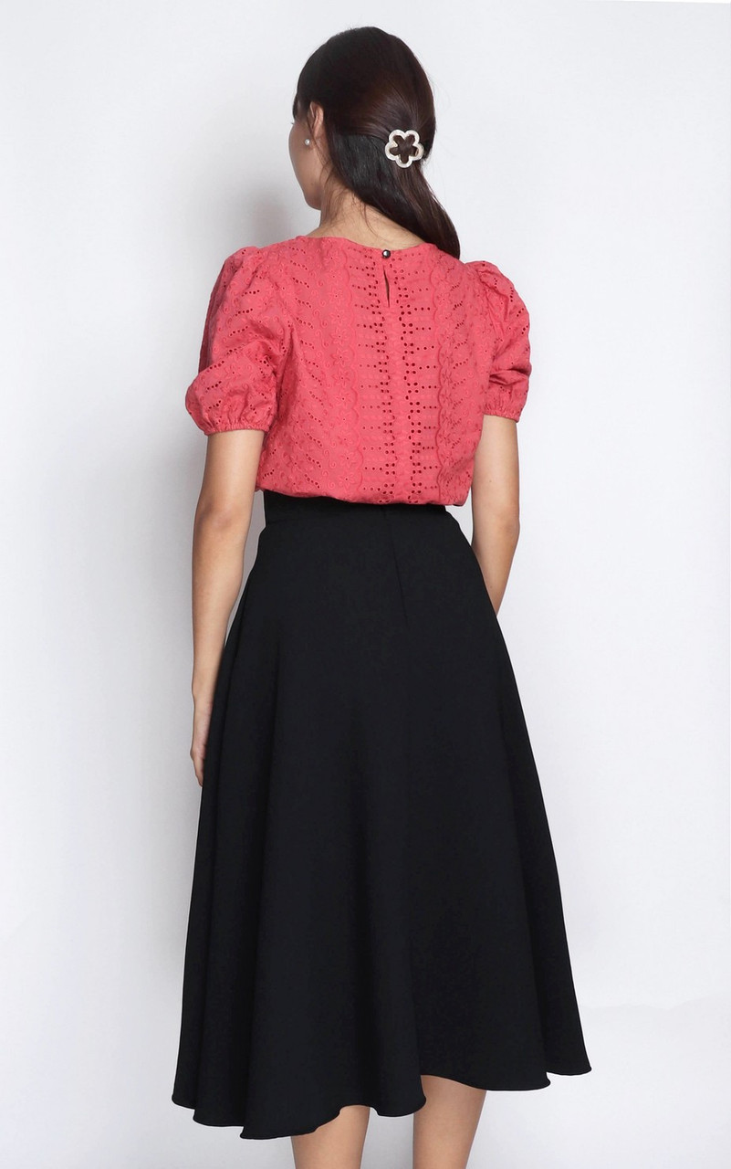 Circle Skirt Taupe Online Ladies Office Wear ALYSSANDRA