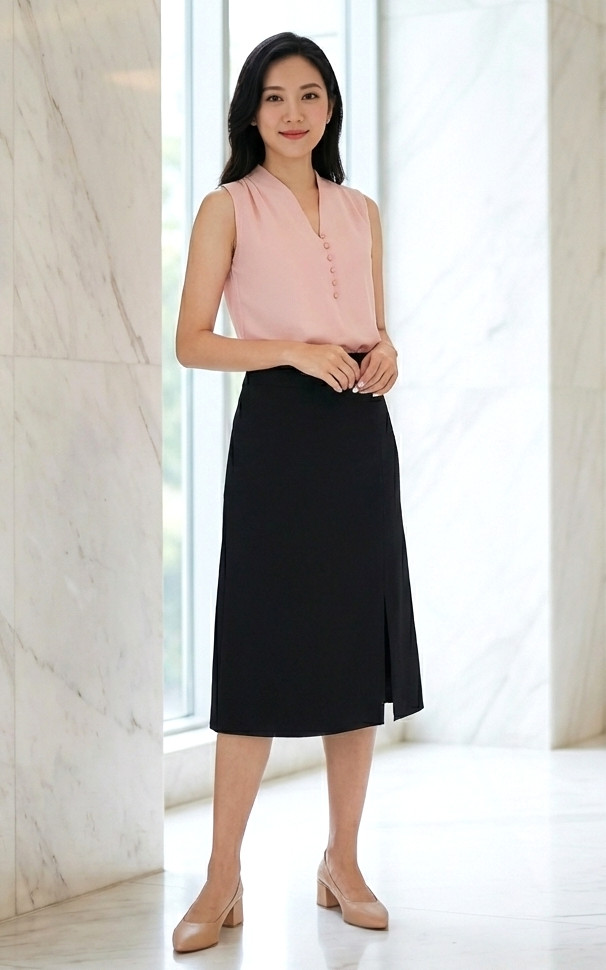 Pencil Skirt - Black | Ladies Office Skirt Online Singapore