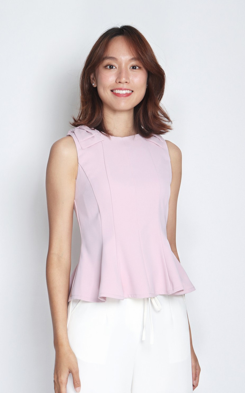 ranclic♡ 新品未使用2way ribbon peplum top 残りわずか】2way ribbon peplum top – RANCLIC