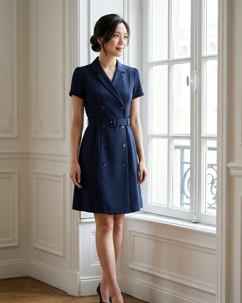 tuxedo dress knee length Next Crepe Tuxedo Dress With Satin Collar – Pant