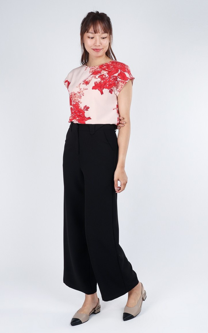 Wide Leg Pants - Black