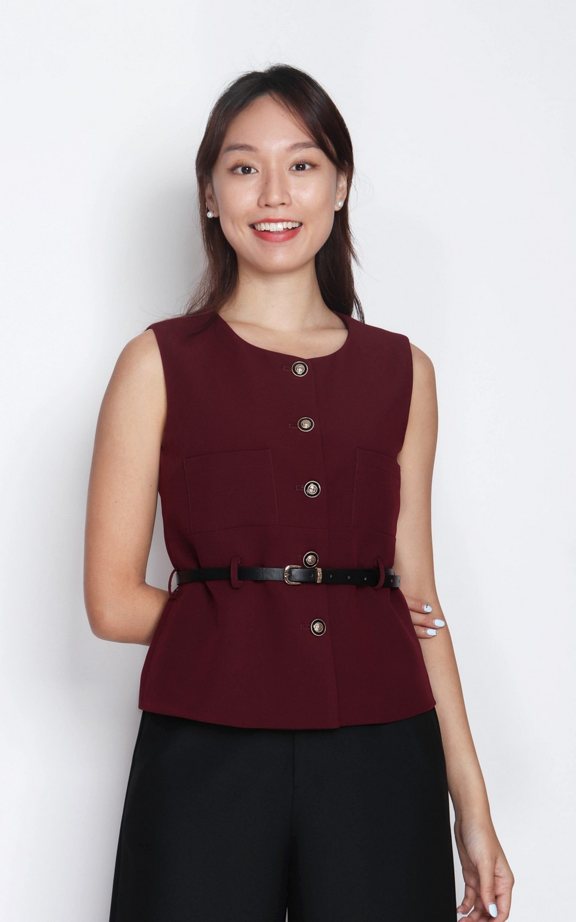 トップス OHGA TWEED VEST JOSEPH Arago double-breasted tweed vest | NET-A-PORTER