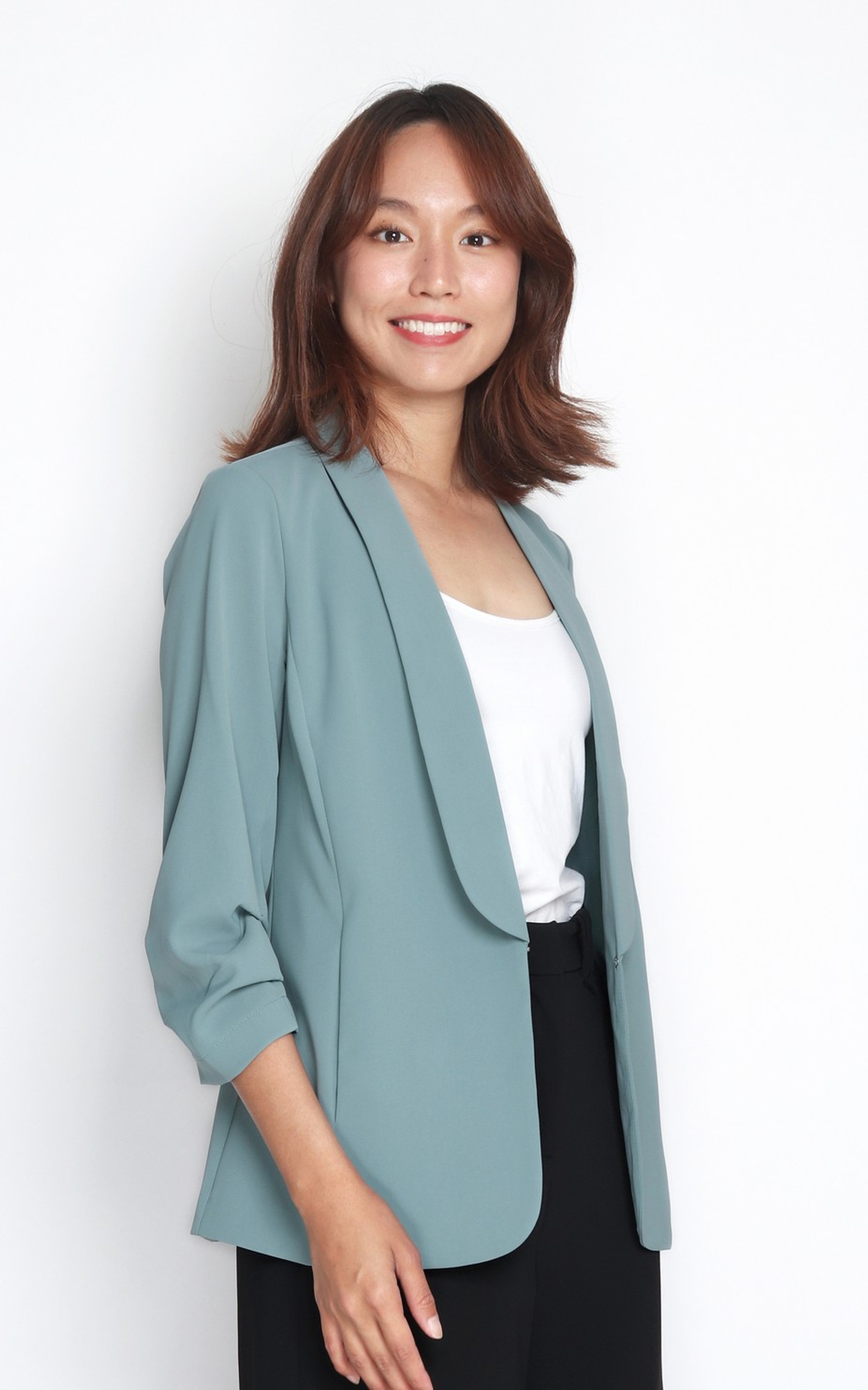 Shawl Collar Jacket - Seafoam