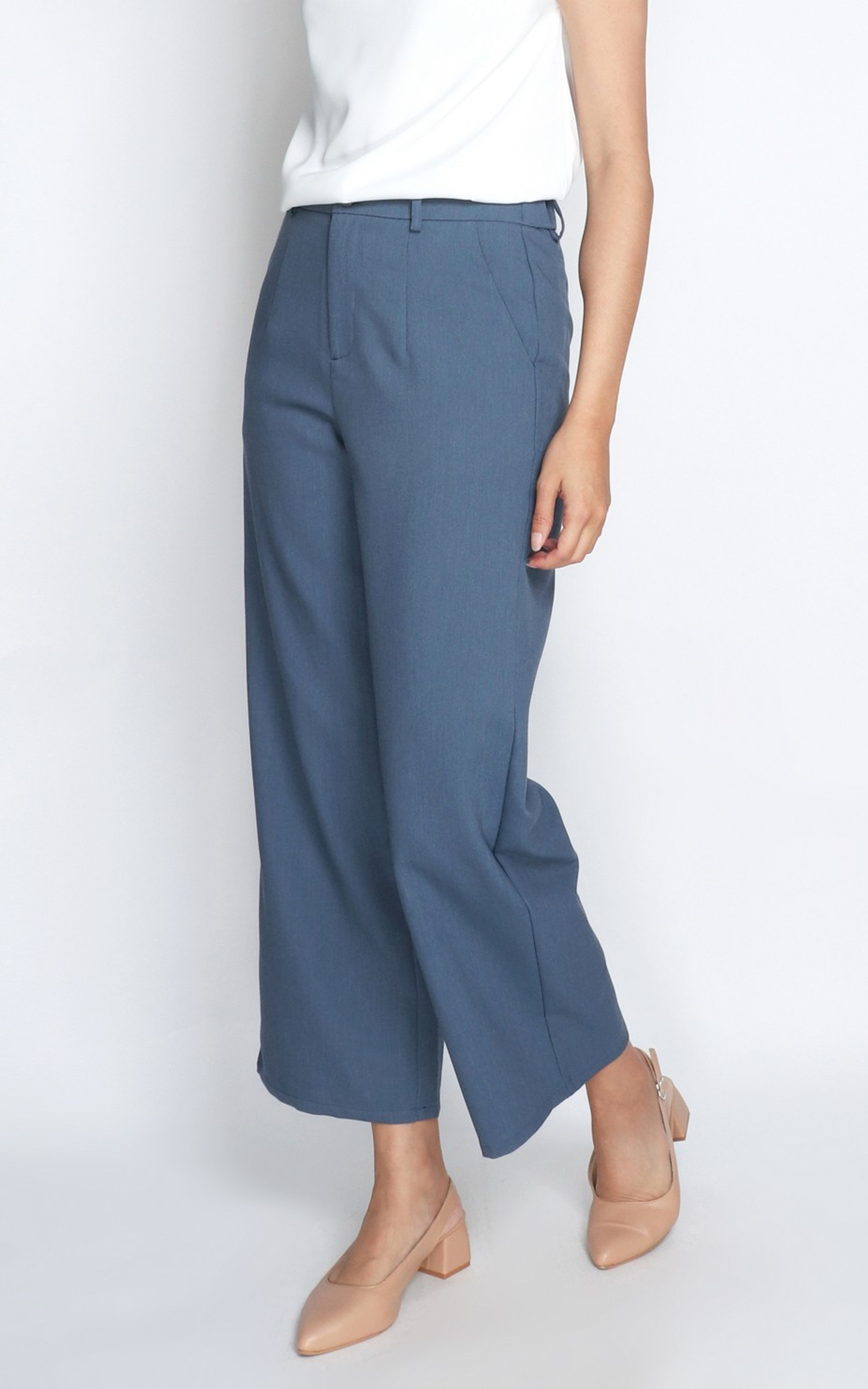 Straight Leg Pants - Blue