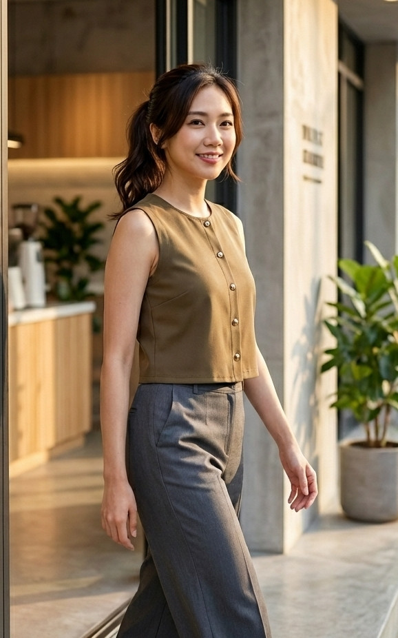 Kylie Crop Top - Olive 