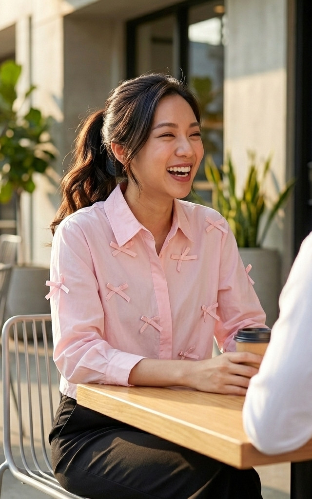 Colette Ribbons Shirt - Pink