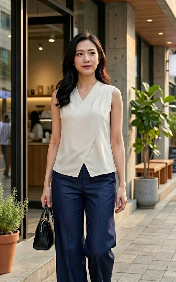 Malorca Criss Cross Top - Cream