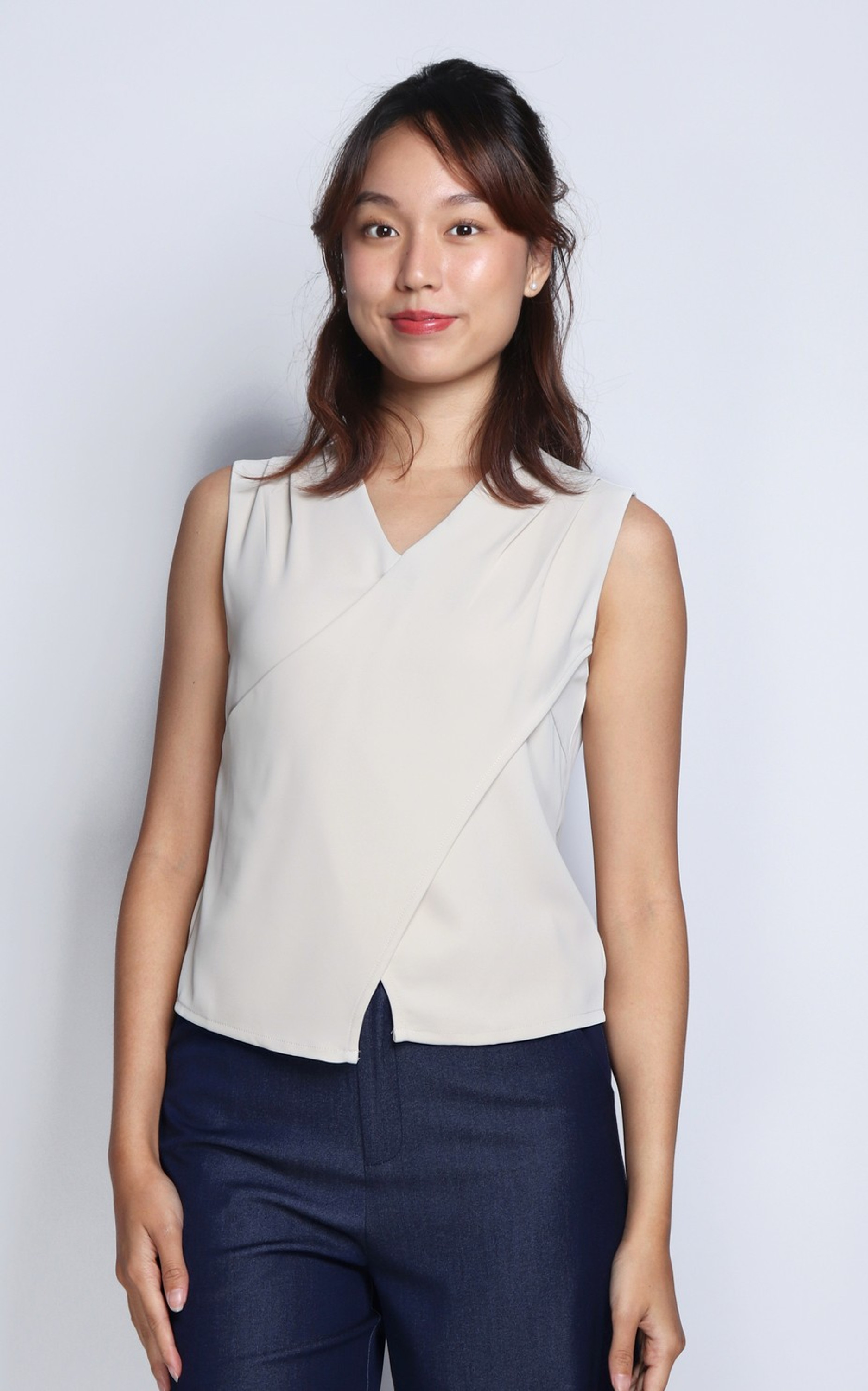 Malorca Criss Cross Top - Cream