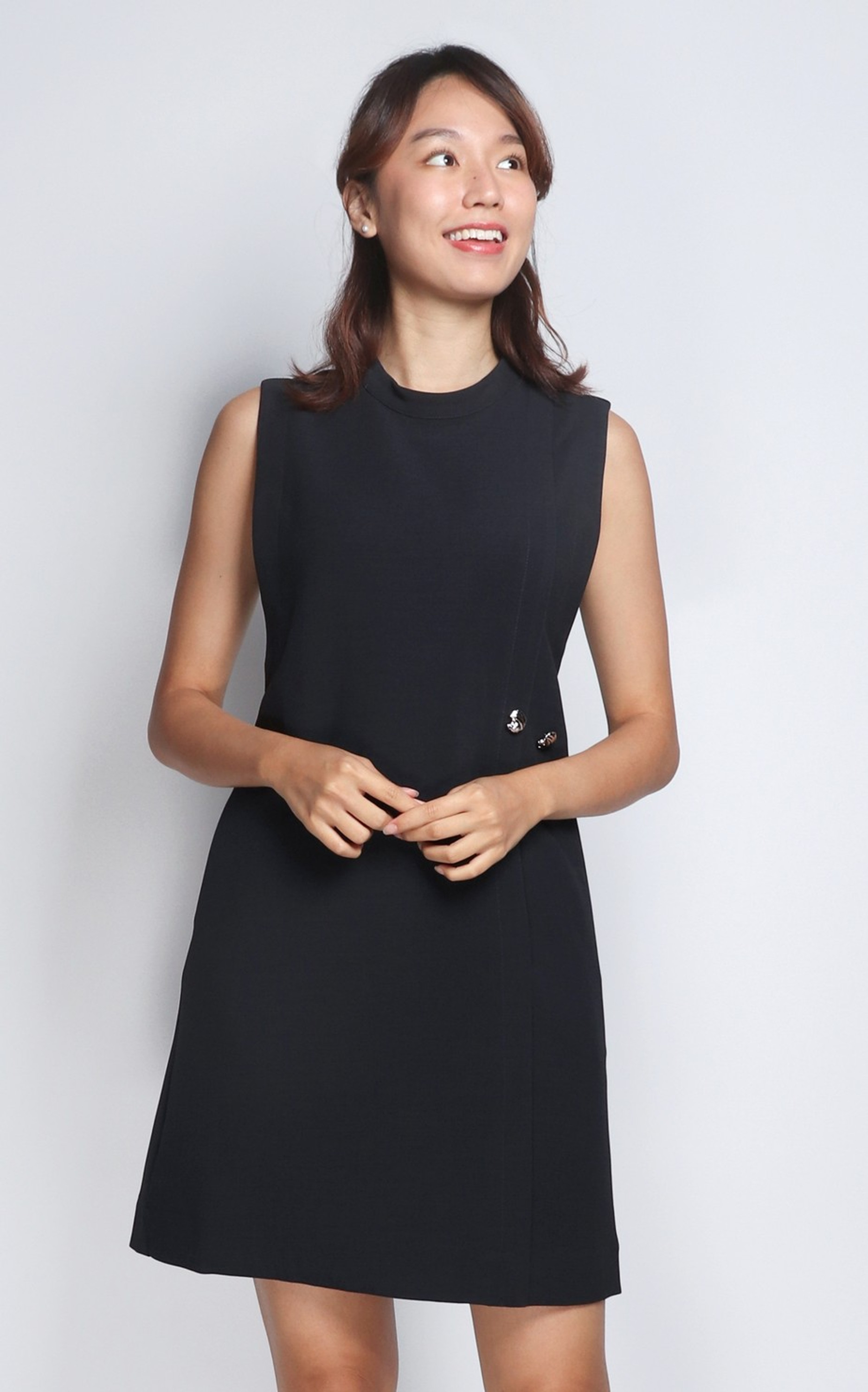 Stretford Shift Dress - Black