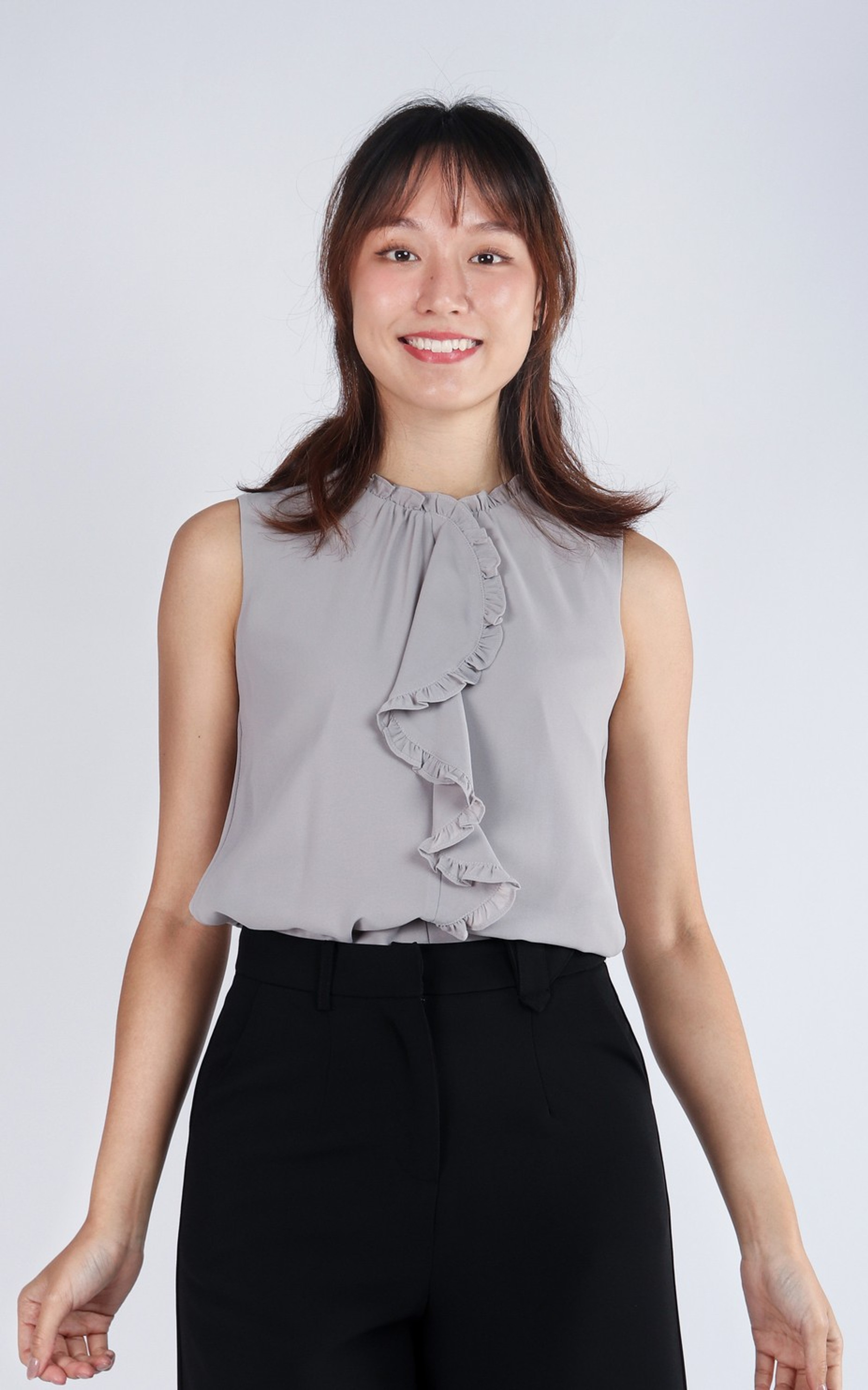 Willa Frill Top - Grey