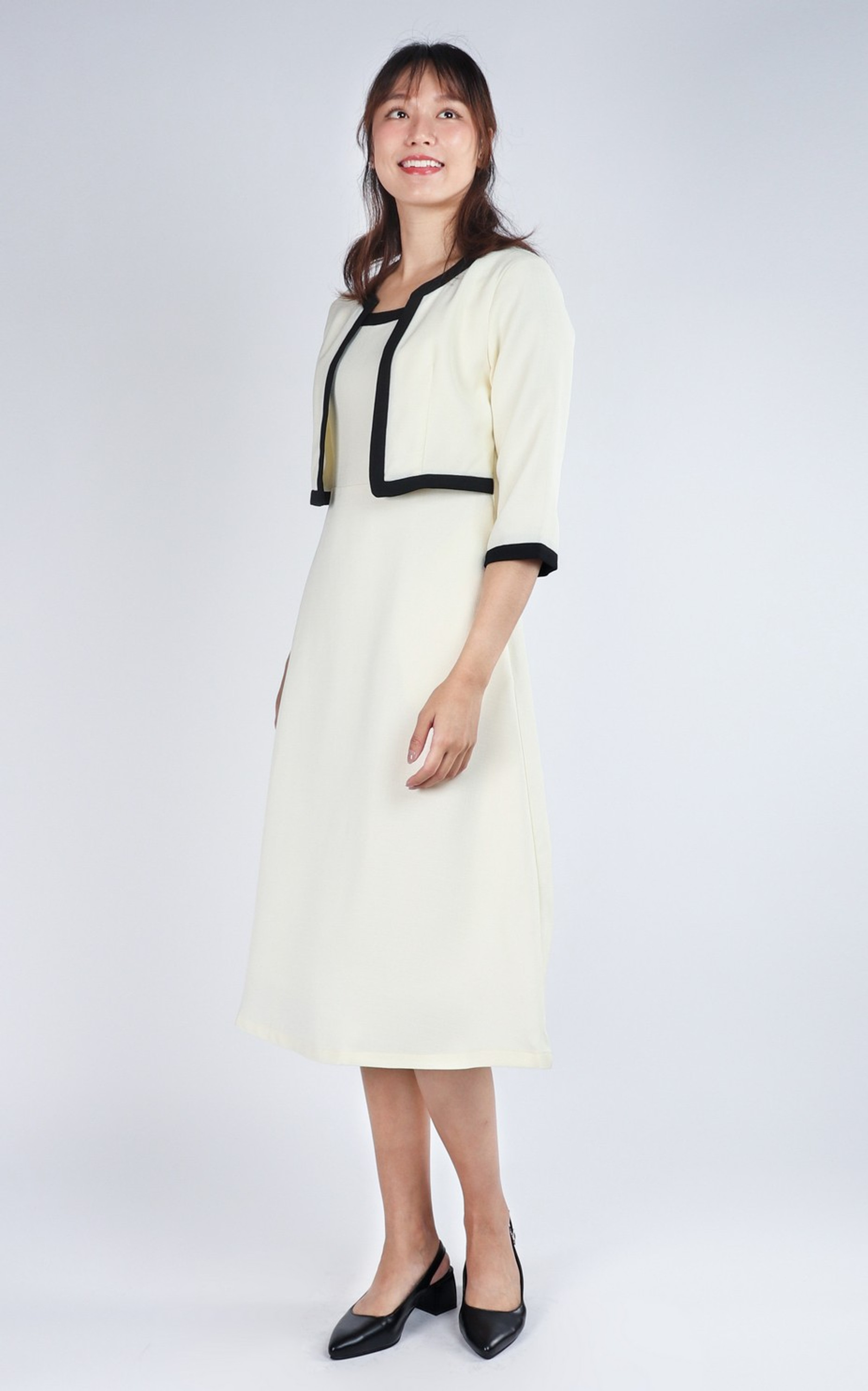 Aurora Faux 2-piece Dress - Ivory Aurora Faux 2-piece Dress - Ivory
